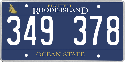 RI license plate 349378