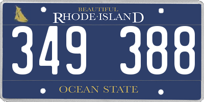RI license plate 349388