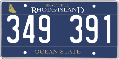 RI license plate 349391