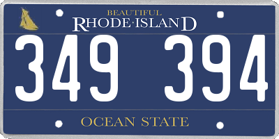 RI license plate 349394