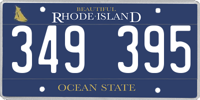 RI license plate 349395