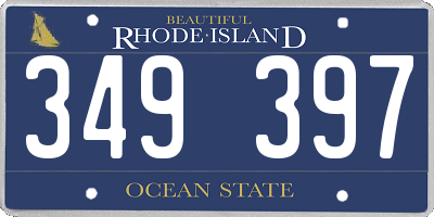RI license plate 349397