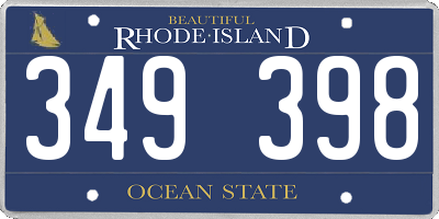 RI license plate 349398