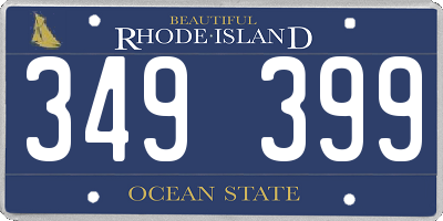 RI license plate 349399