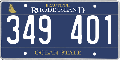 RI license plate 349401