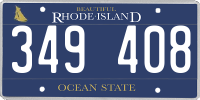 RI license plate 349408
