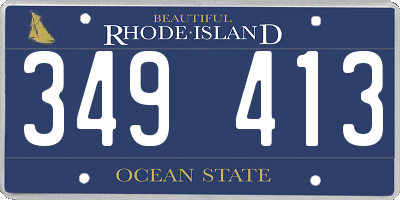 RI license plate 349413