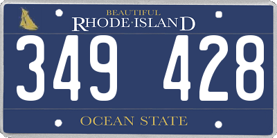 RI license plate 349428