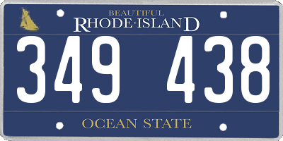 RI license plate 349438