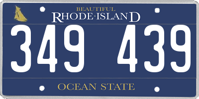 RI license plate 349439