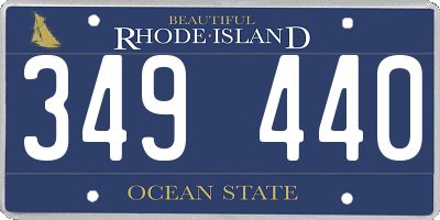 RI license plate 349440
