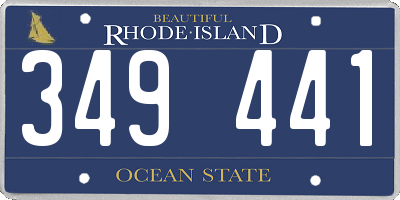 RI license plate 349441