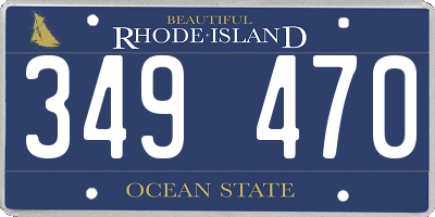 RI license plate 349470