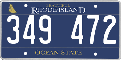 RI license plate 349472