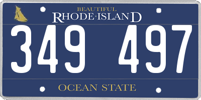 RI license plate 349497