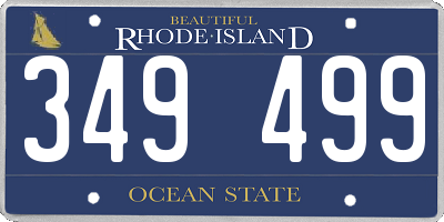 RI license plate 349499