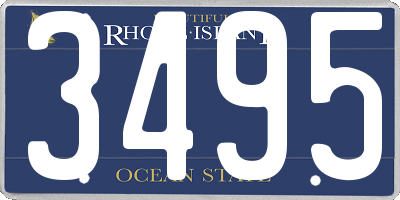 RI license plate 3495