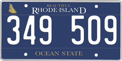 RI license plate 349509