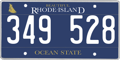 RI license plate 349528