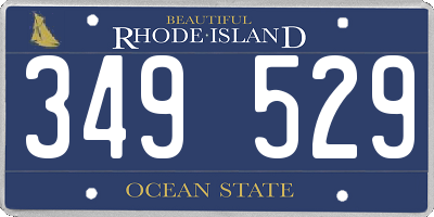 RI license plate 349529