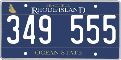 RI license plate 349555