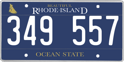 RI license plate 349557