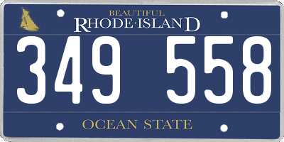 RI license plate 349558