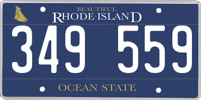 RI license plate 349559