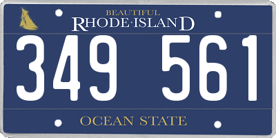 RI license plate 349561
