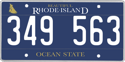 RI license plate 349563
