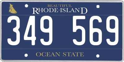 RI license plate 349569