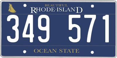 RI license plate 349571