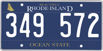 RI license plate 349572