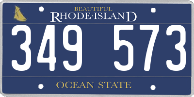 RI license plate 349573