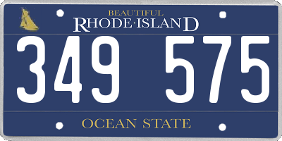 RI license plate 349575