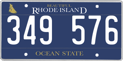 RI license plate 349576