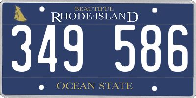 RI license plate 349586