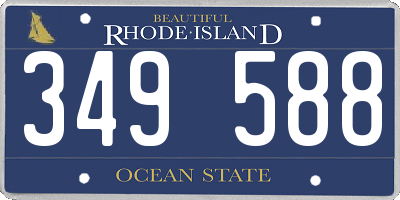 RI license plate 349588