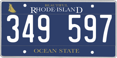 RI license plate 349597