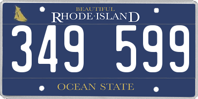 RI license plate 349599