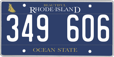 RI license plate 349606