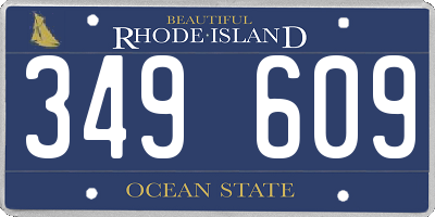 RI license plate 349609