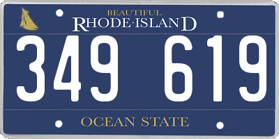 RI license plate 349619