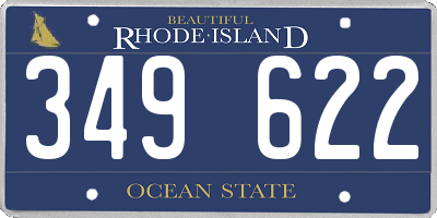 RI license plate 349622