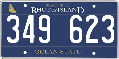 RI license plate 349623
