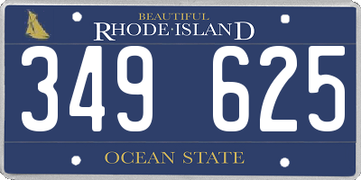 RI license plate 349625