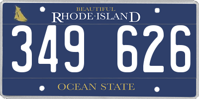 RI license plate 349626