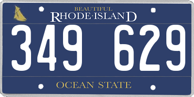 RI license plate 349629