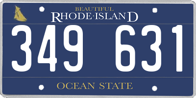 RI license plate 349631