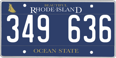 RI license plate 349636